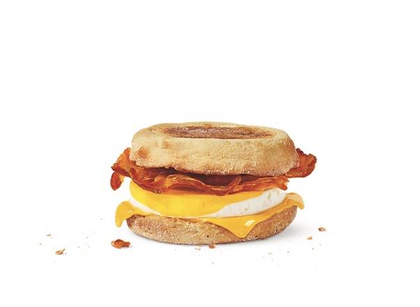 Smoky Honey Bacon English Muffin Breakfast Sandwich