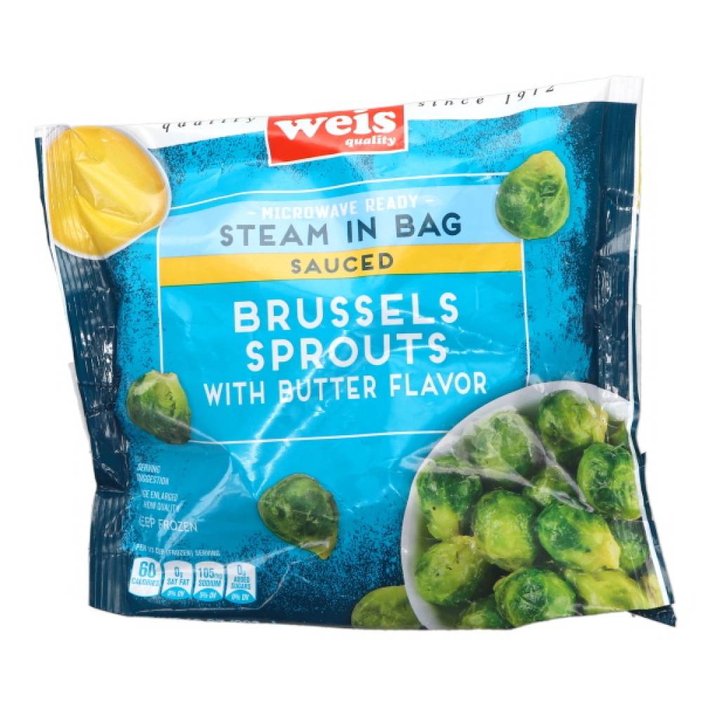 Weis Quality Brussels Sprouts with Butter Flavor Steam in Bag Sauced