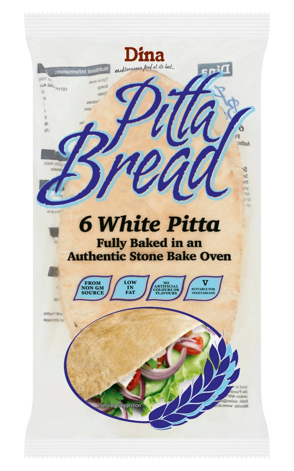 Dina 6 White Ex Large Pitta 420G