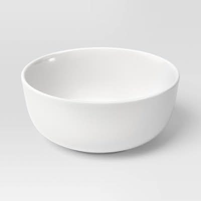 Threshold New Porcelain Round Rim Dinner Bowl 22 fl oz, White
