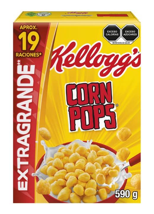 Corn Pops · Cereal de maíz inflado y endulzado (620 g)