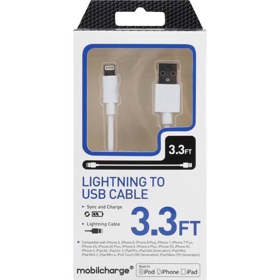 Mobilcharge Lightning To Usb Cable