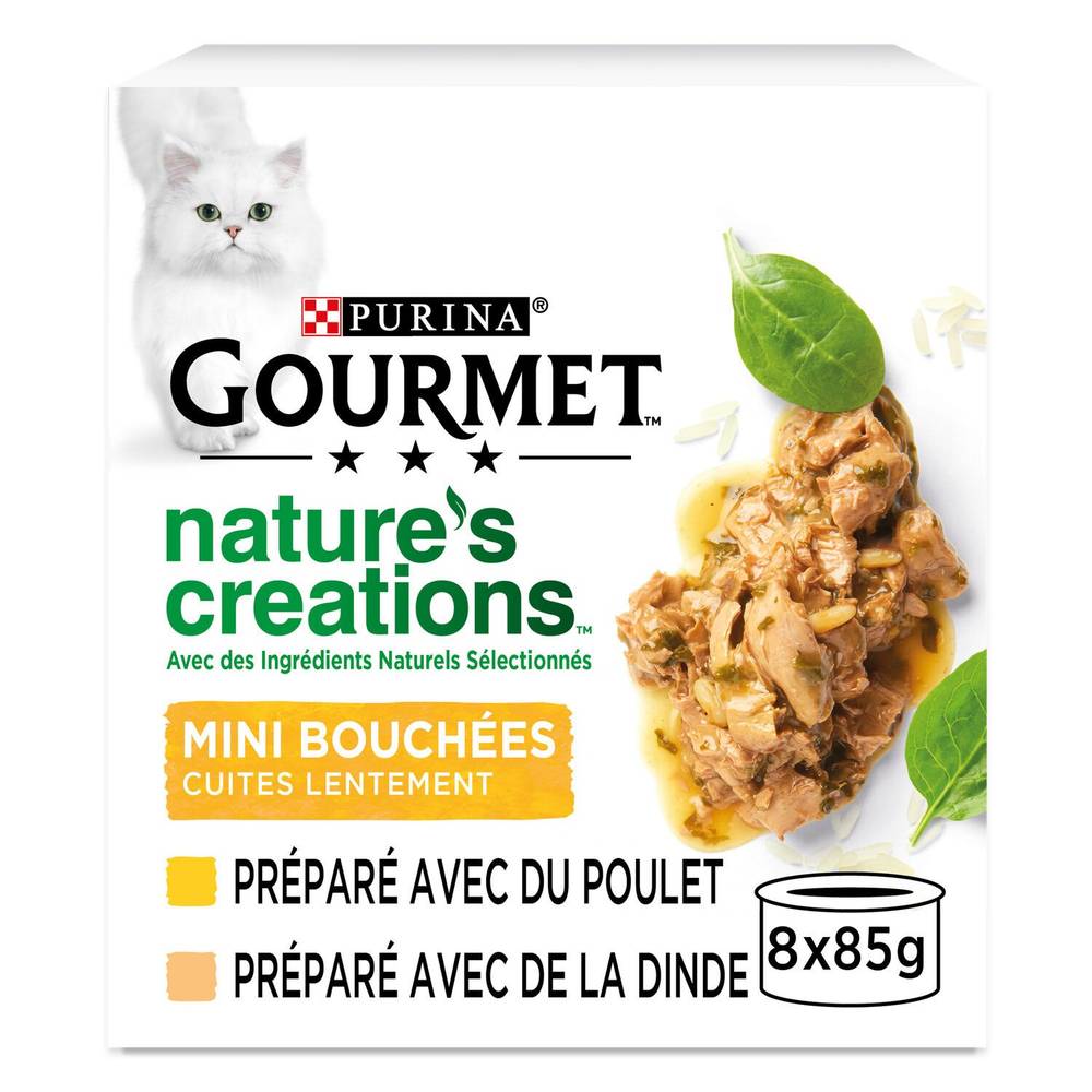 Pâtée pour chat Adulte en sauce au poulet & dinde PURINA GOURMET - Les 8 boîtes de 85g