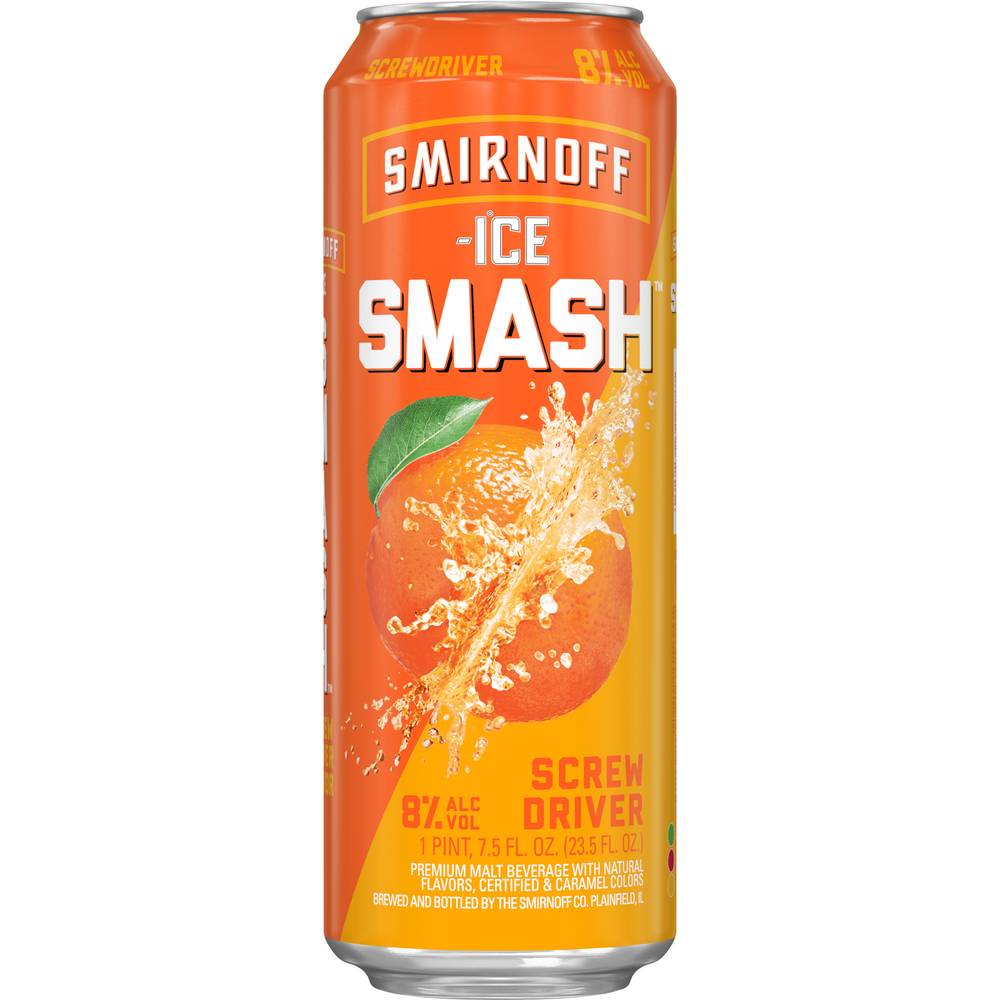 Smirnoff Ice Smash Screwdriver Malt Beverage, Orange (7.5 fl oz)