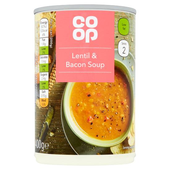 Co-Op Lentil & Bacon Soup 400g