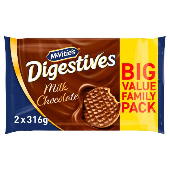 Mcvitie's Milk Chocolate Digestives Biscuits Twin pack (2 ct)