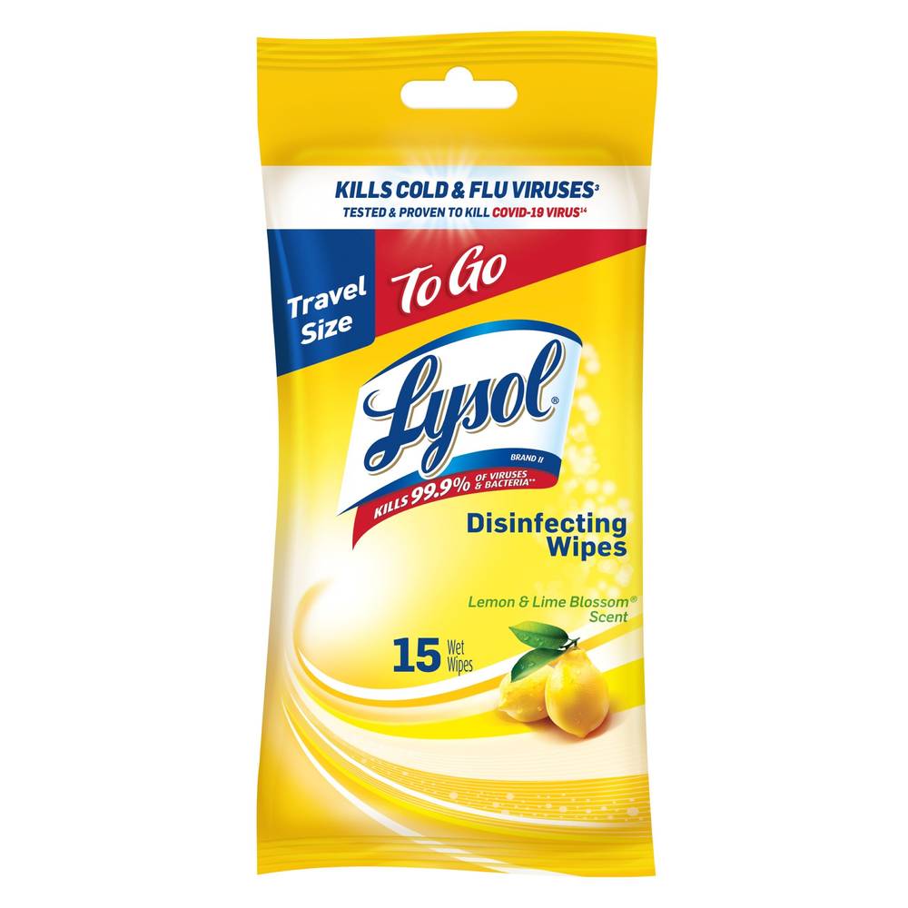 Lysol Blossom Disinfecting Wipes (15ct) (lemon-lime)