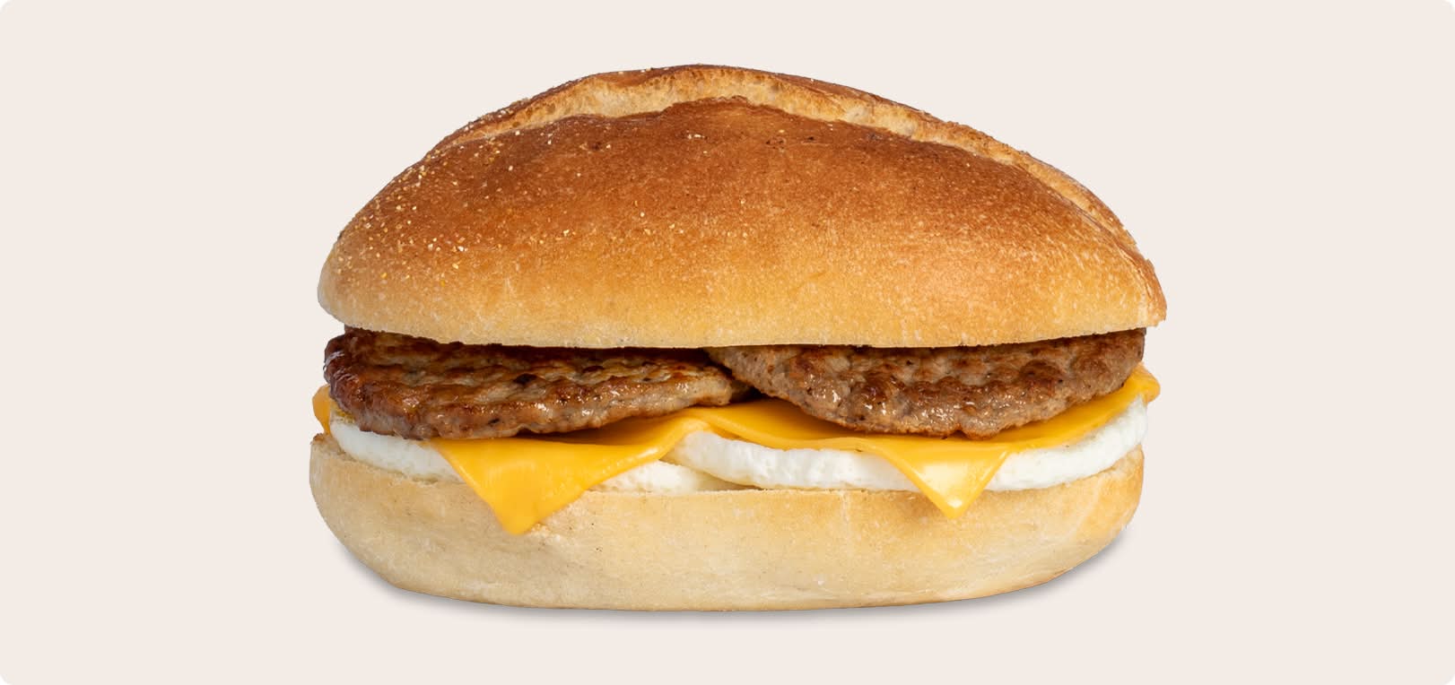 Sausage, Egg & Cheese on a Roll