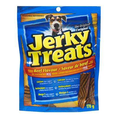Jerky treats gâteries pour chiens à saveur de bœuf (170 g) - beef flavoured dog snacks (170 g)