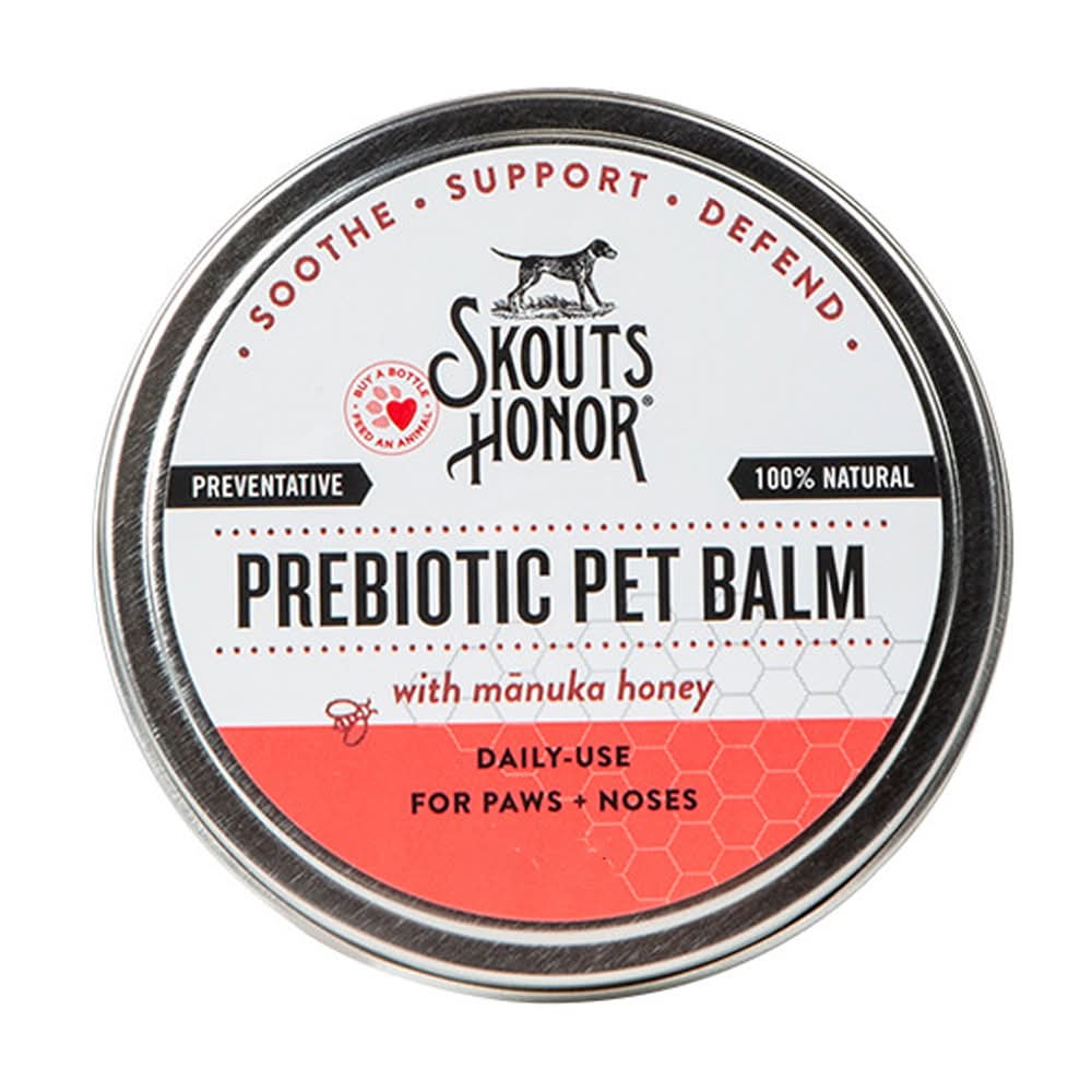 Skout's Honor Daily Use Prebiotic Nose & Paws Pet Balm w/ Manuka Honey for Dogs & Cats (2 oz)