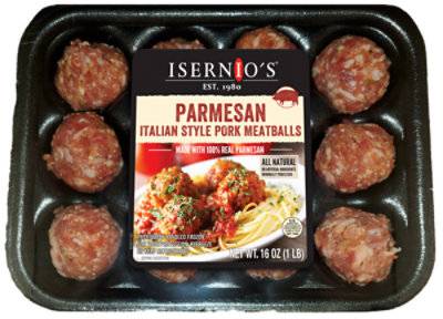Isernio's Parmesan Italian Pork Meatballs Fresh - 16 oz