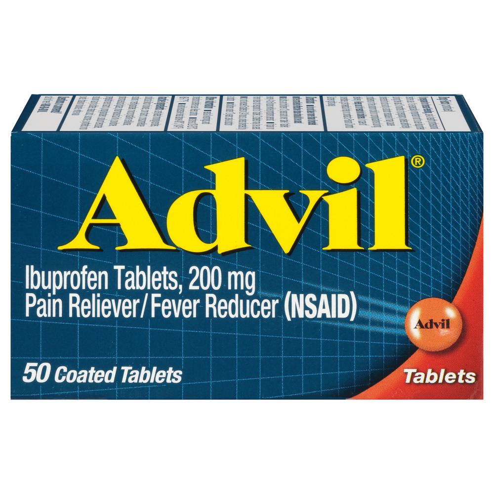 Advil Pain Reliever and Fever Reducer Ibuprofen Tablets (1.6 oz)