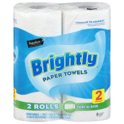 Signature Select Paper Towel Brightly Double Roll (2 ct)