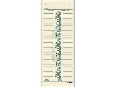 Adams Time Cards, 200/Pack (ABF 9656-200)