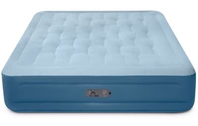 Intex Mid Rise Hexbeam Electric Pump Queen Air Mattress, 14 in, Dark Blue Denim