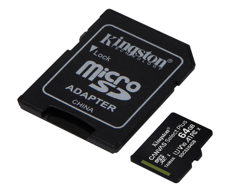 Kingston carte de micro sdxc 64gb avec adaptateur