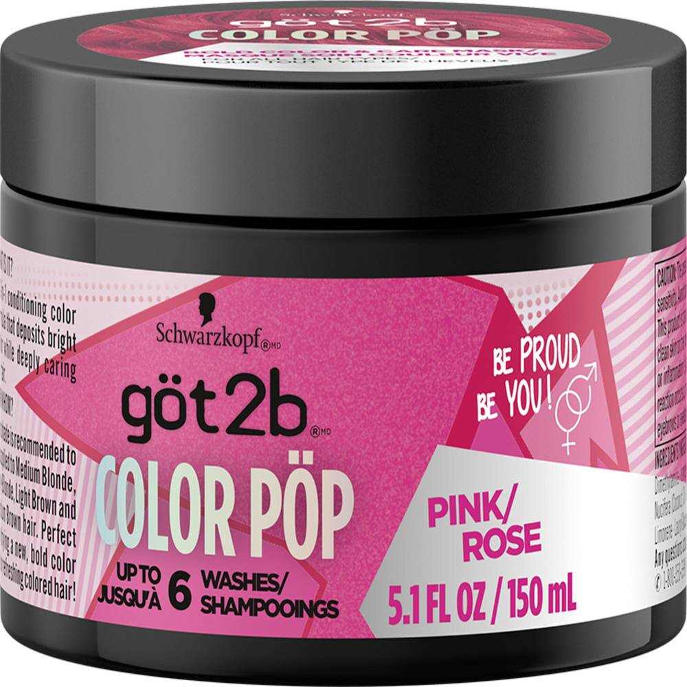 got2b Color Pop Semi-Permanent Hair Color Mask Pink (5.1 fl oz)