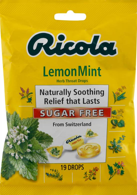 Ricola Lemon Mint Herb Throat Drops (19 ct)