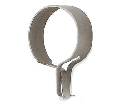 Cafe Satin Silver Curtain Clip Rings, 14-Pack