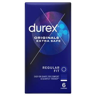 Durex 6 Regular Fit Originals Extra Safe Condoms