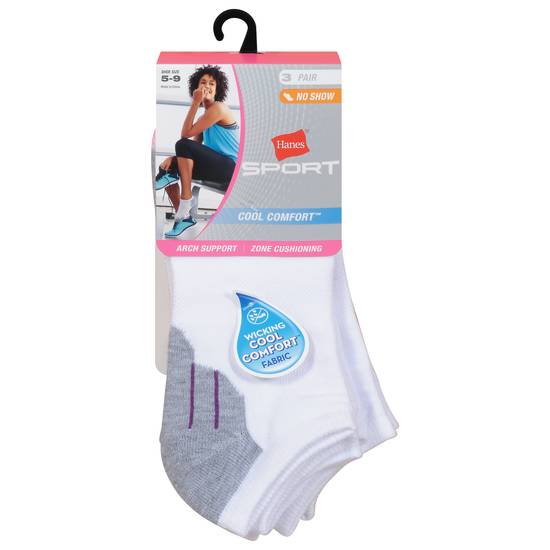 Hanes Sport Cool Comfort Arch Support Socks (3 ct)