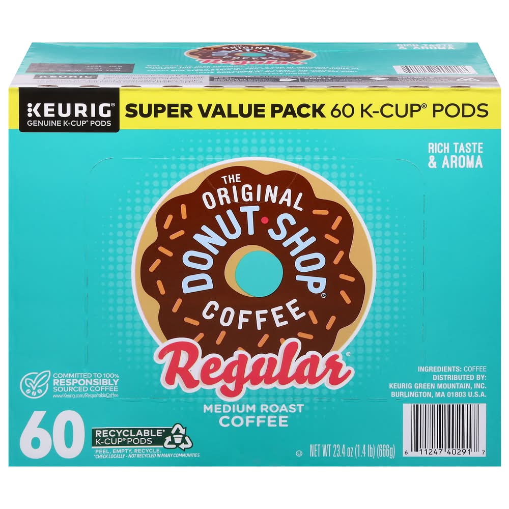 The Original Donut Shop Medium Roast Regular Coffee K-Cup Pods (23.4 oz, 60 ct)