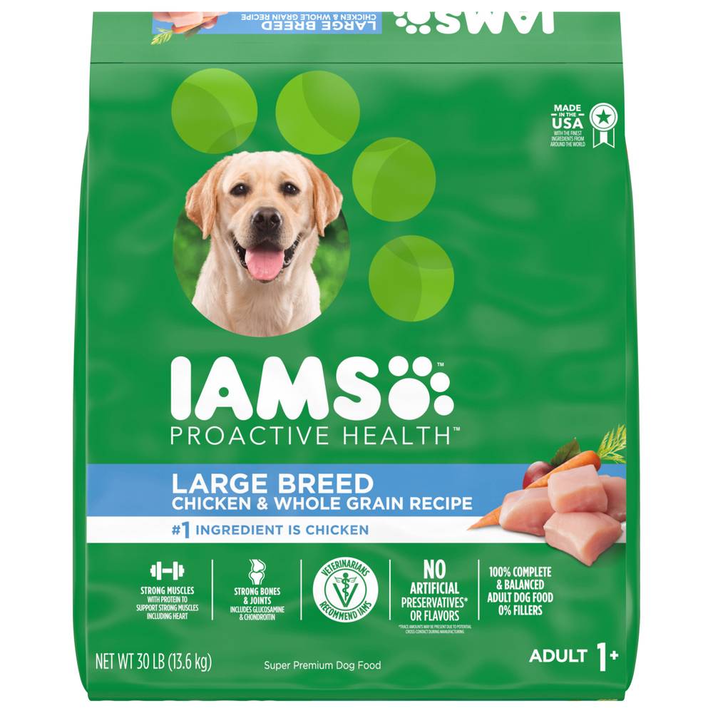 Iams Proactive Health Adult Large Breed Dry Dog Food Chicken (30 lbs)