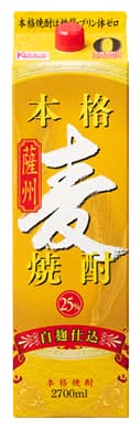 355215:Kprice 本格麦焼酎 25° 2.7Lパック / Kprice, Authentic Barley Shochu 25°, 2.7L Pack
