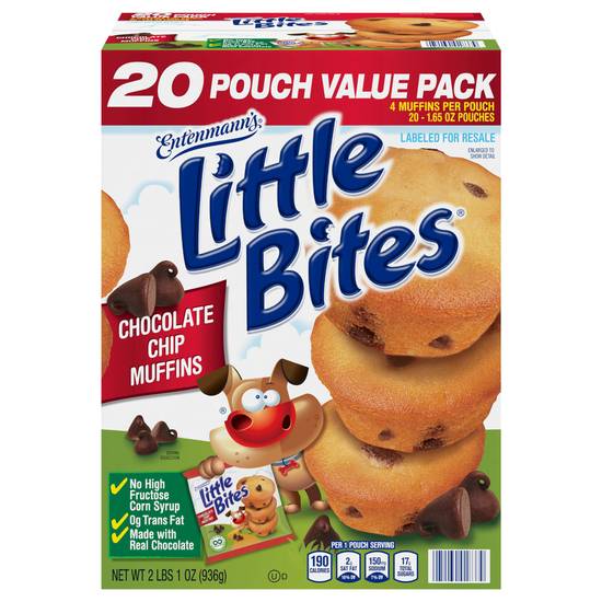 Entenmann's Little Bites Chocolate Chip Muffins (20 ct)