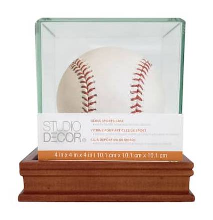 Studio Décor Deluxe Baseball Display Case, Brown