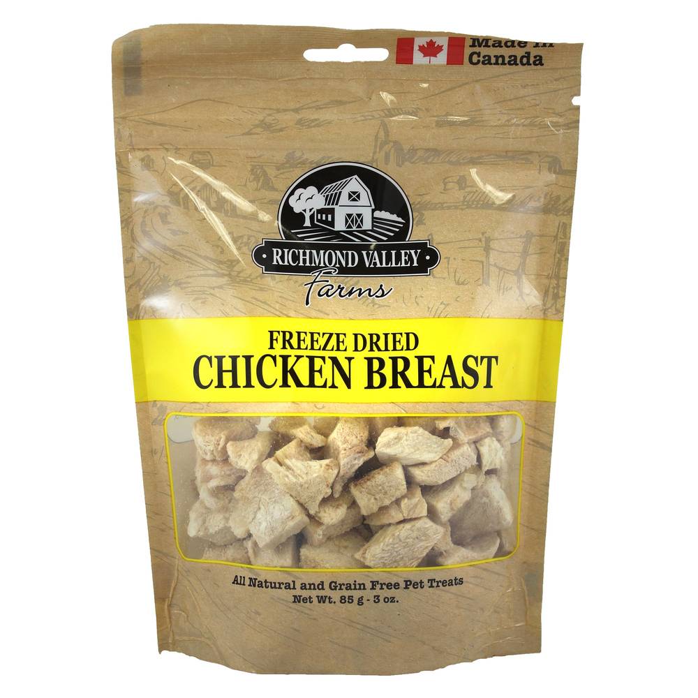 Richmond Valley Farms Freeze Dried Dog Treats - Natural, Grain Free, Chicken Breast (Size: 85 G)
