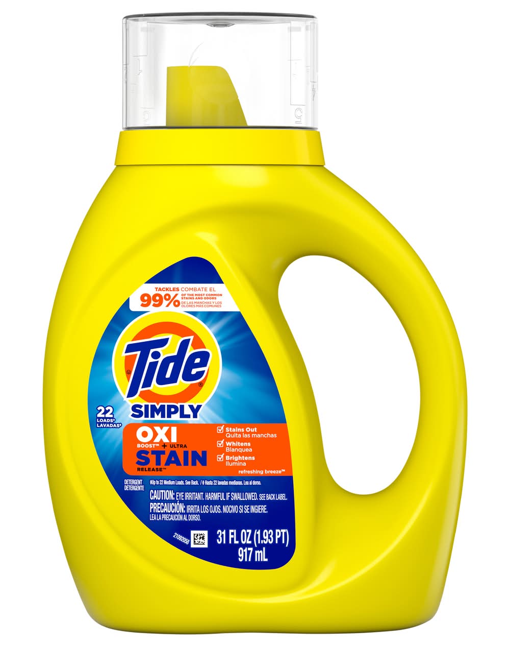 Tide Simply + Oxi Refreshing Breeze Liquid Laundry Detergent (31 fl oz)