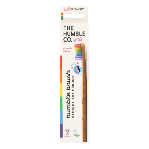 The Humble Co. Ultra Soft Kids Bamboo Toothbrush, Rainbow