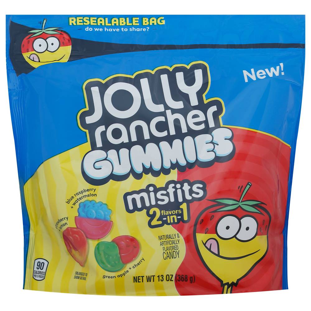 Jolly Rancher Misfits 2-in 1 Flavors Candy Gummies (13 oz)