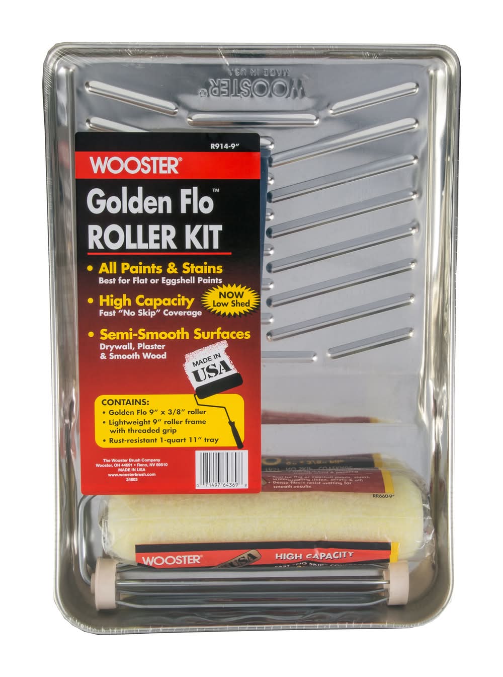 Wooster Golden Flo 9 In. W Cage Paint Roller Kit Threaded End