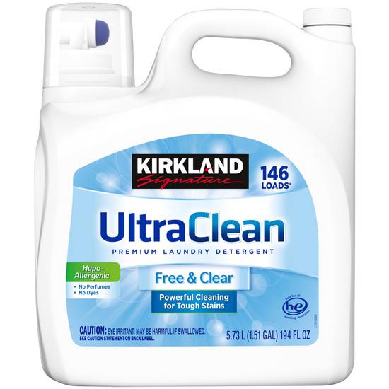 Kirkland Signature Ultra Clean Free & Clear He Liquid Detergent (194 fl oz)