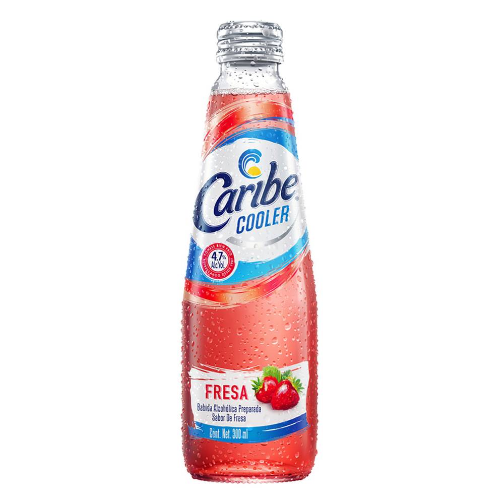 Caribe cooler bebida cóctel sabor fresa (botella 300 ml)