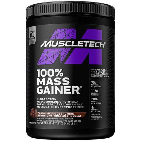 MuscleTech Pro Series Mass Gainer Chocolate Fudge Brownie Powder (1.82 kg)