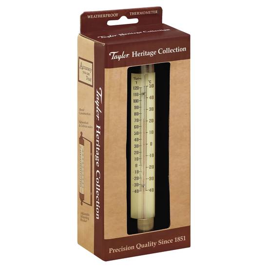 Taylor Heritage Metal Tube Indoor Outdoor Thermometer