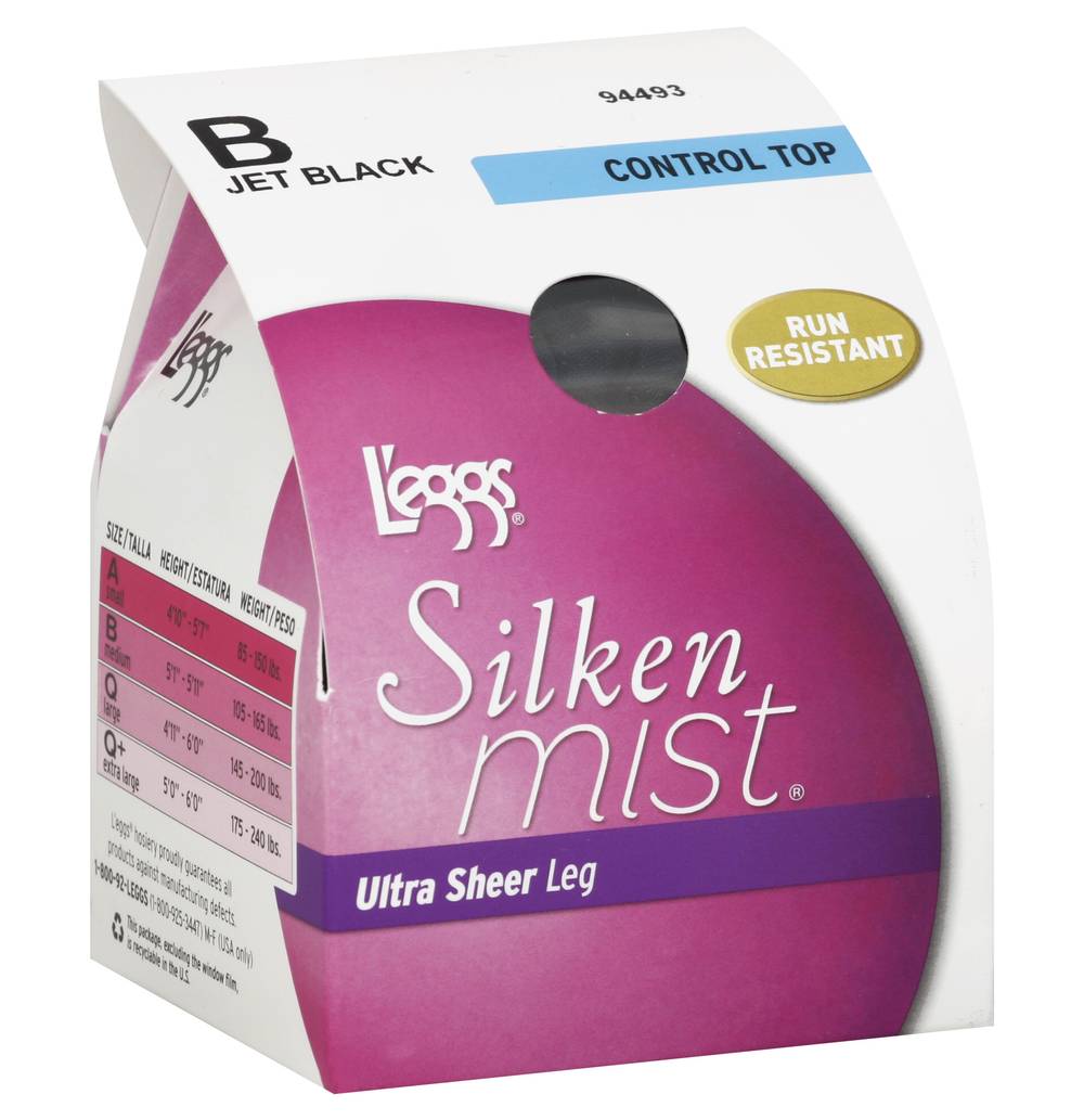 L'eggs Pantyhose, B Jet Black