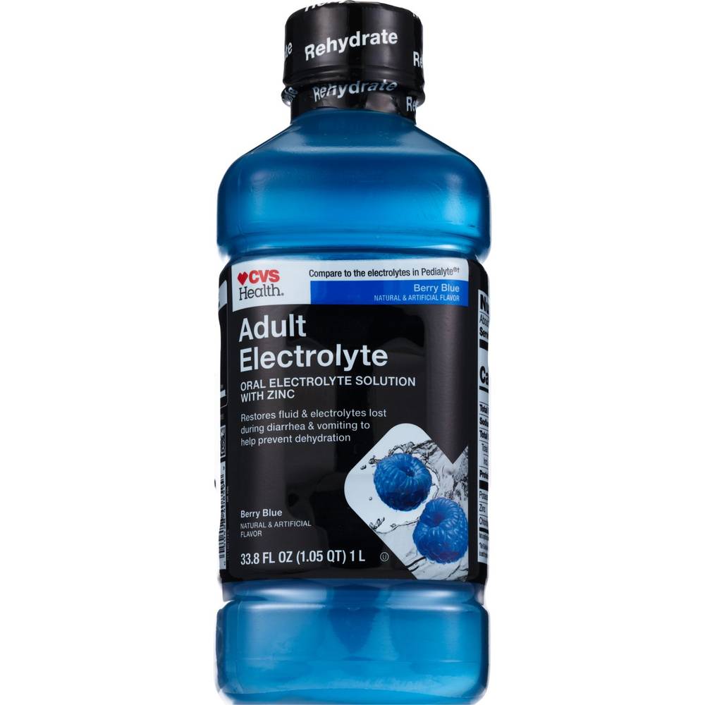 Cvs Health Electrolyte Solution, Berry Blue, 1 L