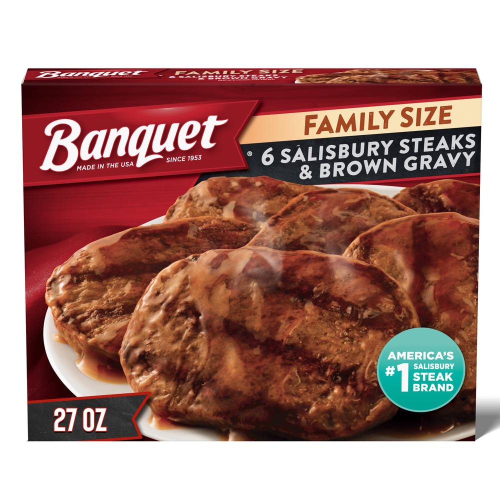 Banquet Salisbury Steaks & Brown Gravy (1.69 lbs, 6 ct)