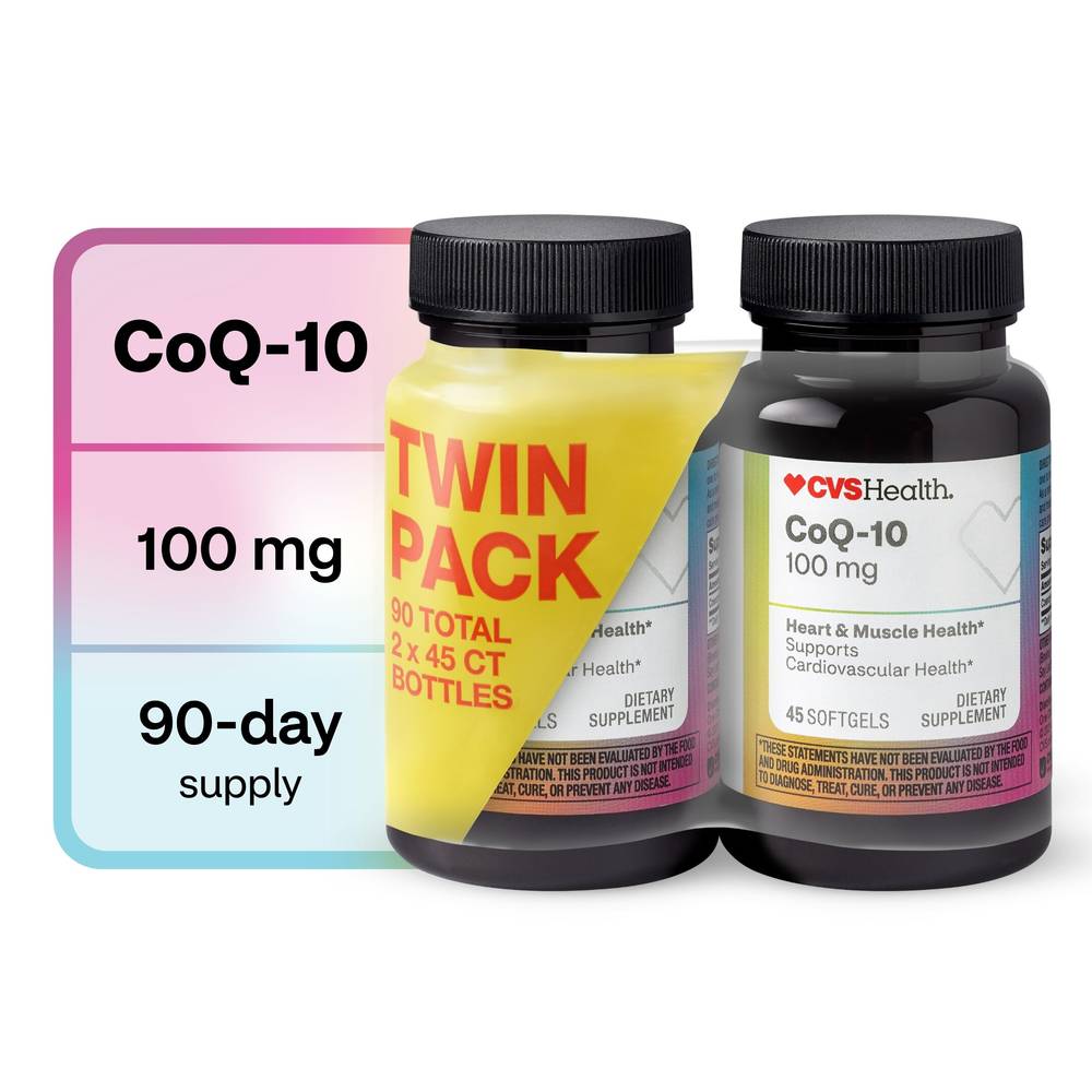 CVS Health Twin Pack CoQ-10 Softgels, 90 CT