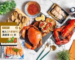 潮汕夜色蒸氣鮮活海鮮