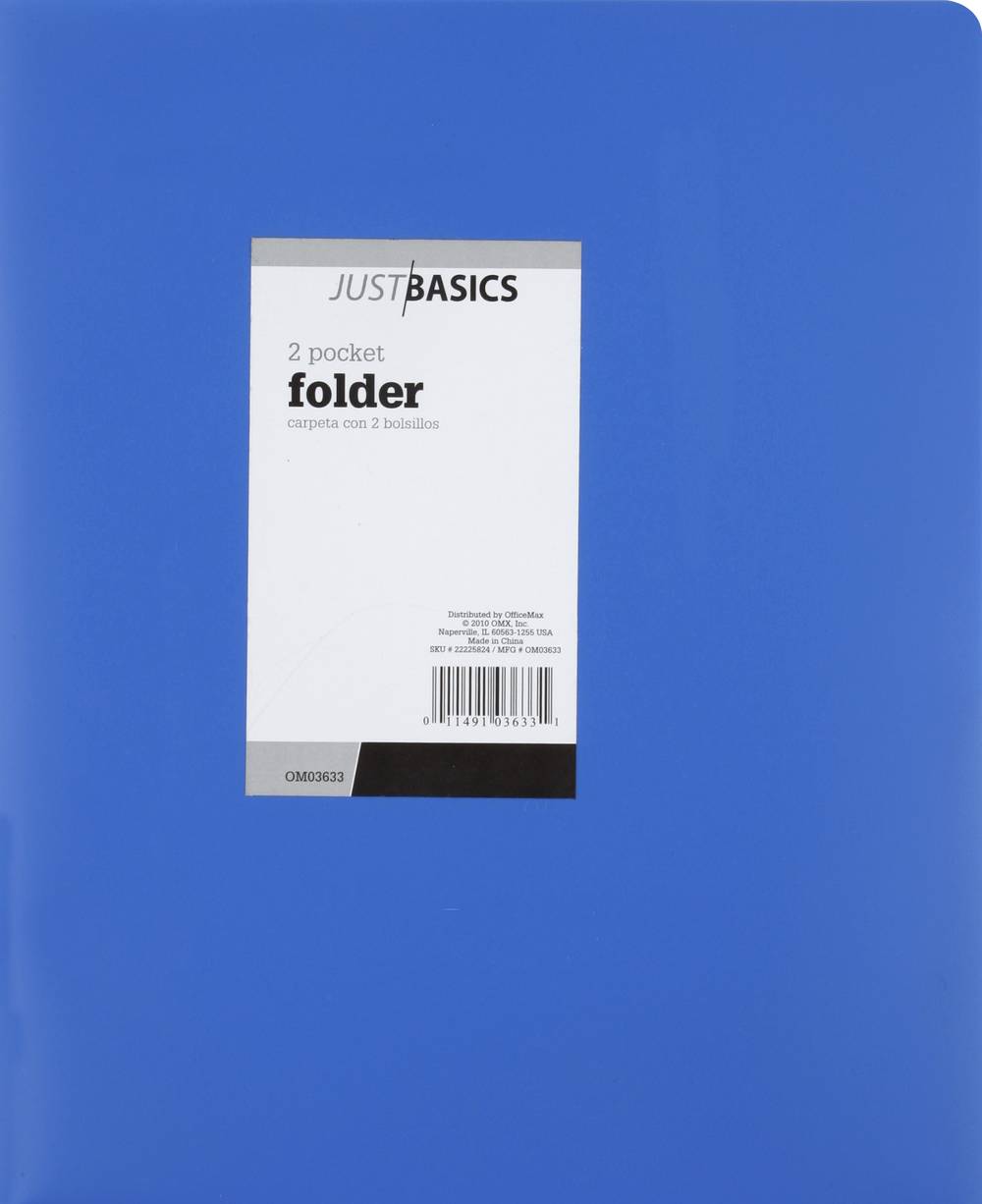 Just Basic 2 Pocket Blue Folder