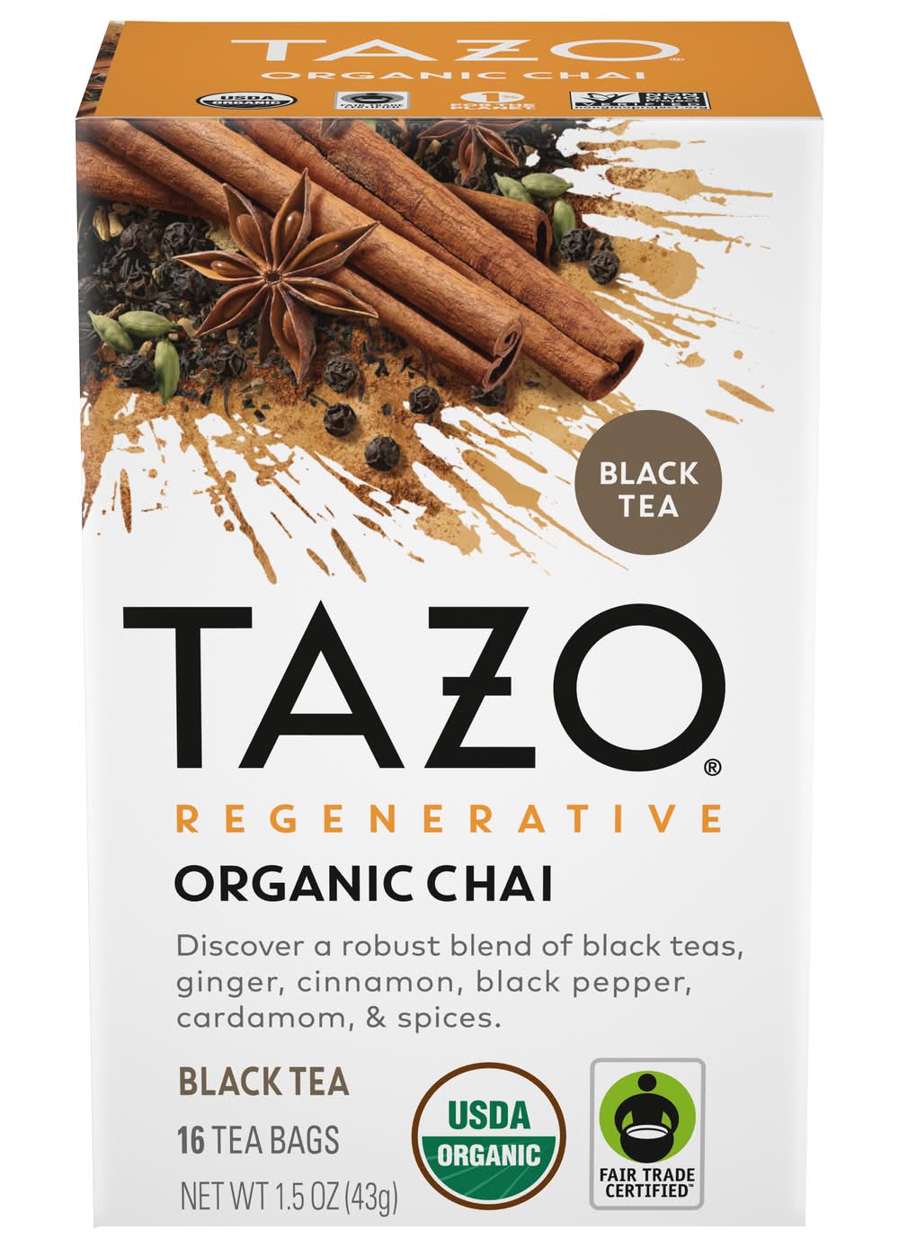 Tazo Regenerative Organic Chai (1.5 oz, 16 ct)