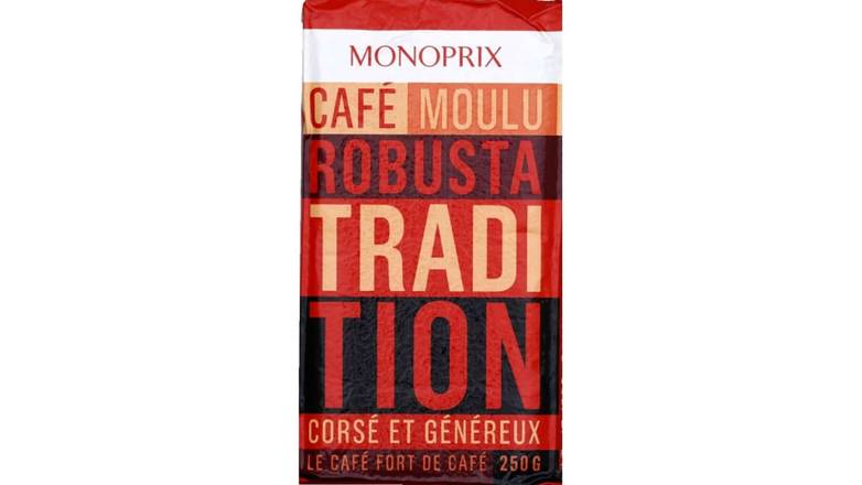 Monoprix - Café moulu robusta tradition corsé et généreux (250 g)