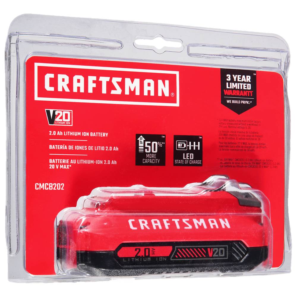 Craftsman 20 Volts 2.0 Ah Lithium Ion Battery