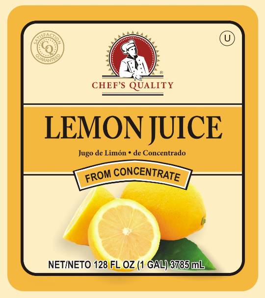 Chef's Quality - Lemon Juice - gallon (4 Units per Case)