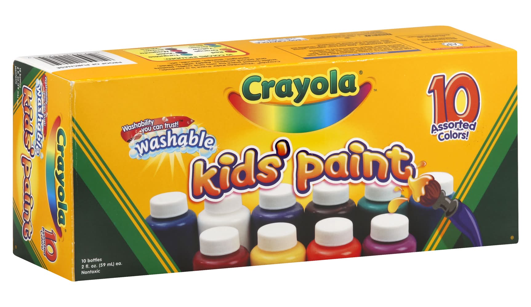 Crayola Kids Paint, Assorted (10 x 2 fl oz)